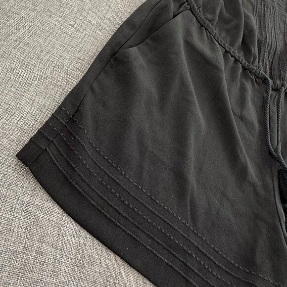 NEW! LOFT Black Romper Shorts Sleeveless Relaxed Fit Small Petite Drawstring - Picture 6 of 13